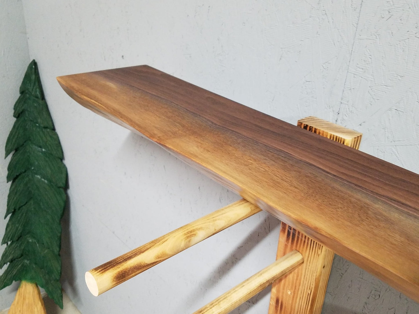 Black Walnut Live Edge Mantel (#3) - Stormo Hardwoods