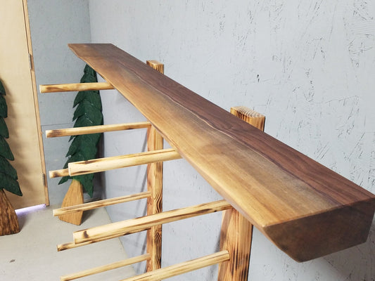 Black Walnut Live Edge Mantel (#3) - Stormo Hardwoods