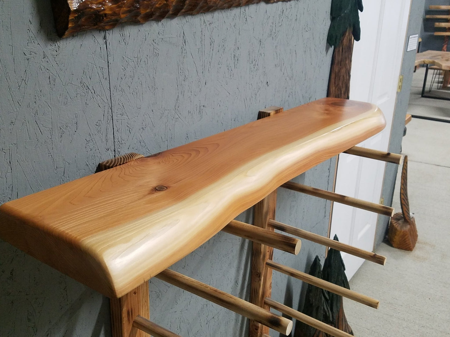 Live Edge Cedar Mantel - Stormo Hardwoods