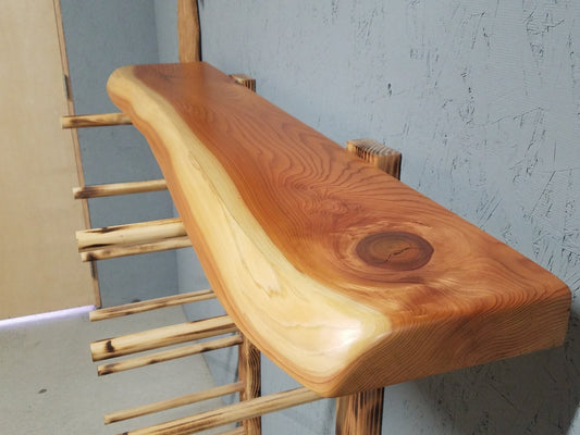 Live Edge Cedar Mantel - Stormo Hardwoods