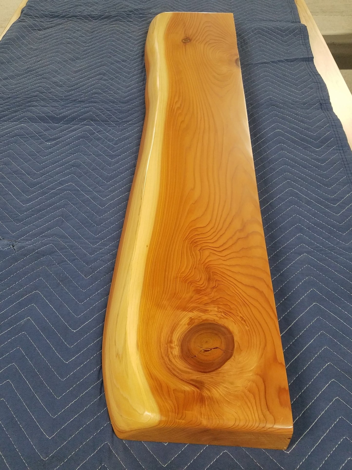 Live Edge Cedar Mantel - Stormo Hardwoods