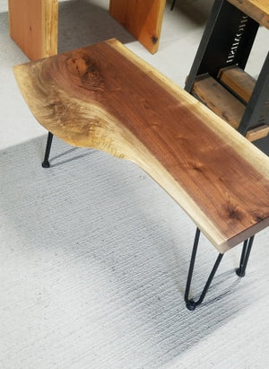 Black Walnut Coffee Table w/ Hairpin Legs - shipping to United States included